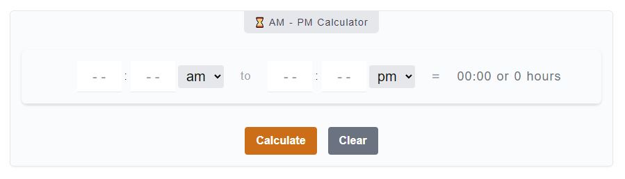 AM PM Calculator